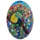 The Rainbow-Billed Toucan Oval Canvas Painting by Dr. Maya Subramoni 20 x 12 Inches
